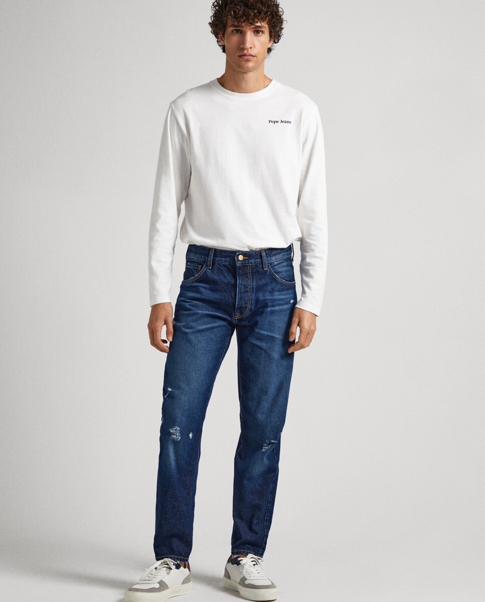 

Синие свободные мужские джинсы Easton Pepe Jeans, синий