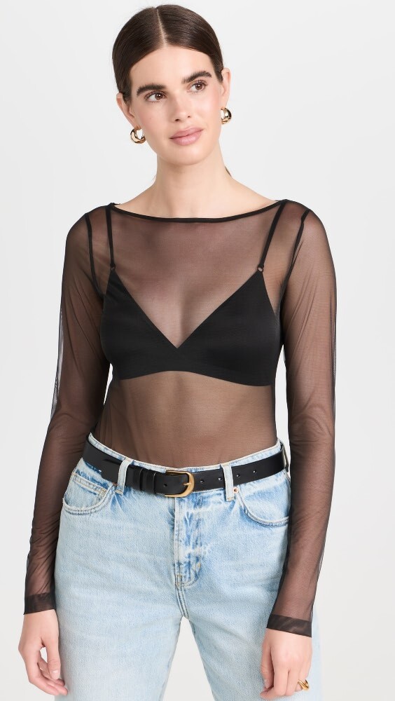 

Топ Reformation Emilea Knit, черный