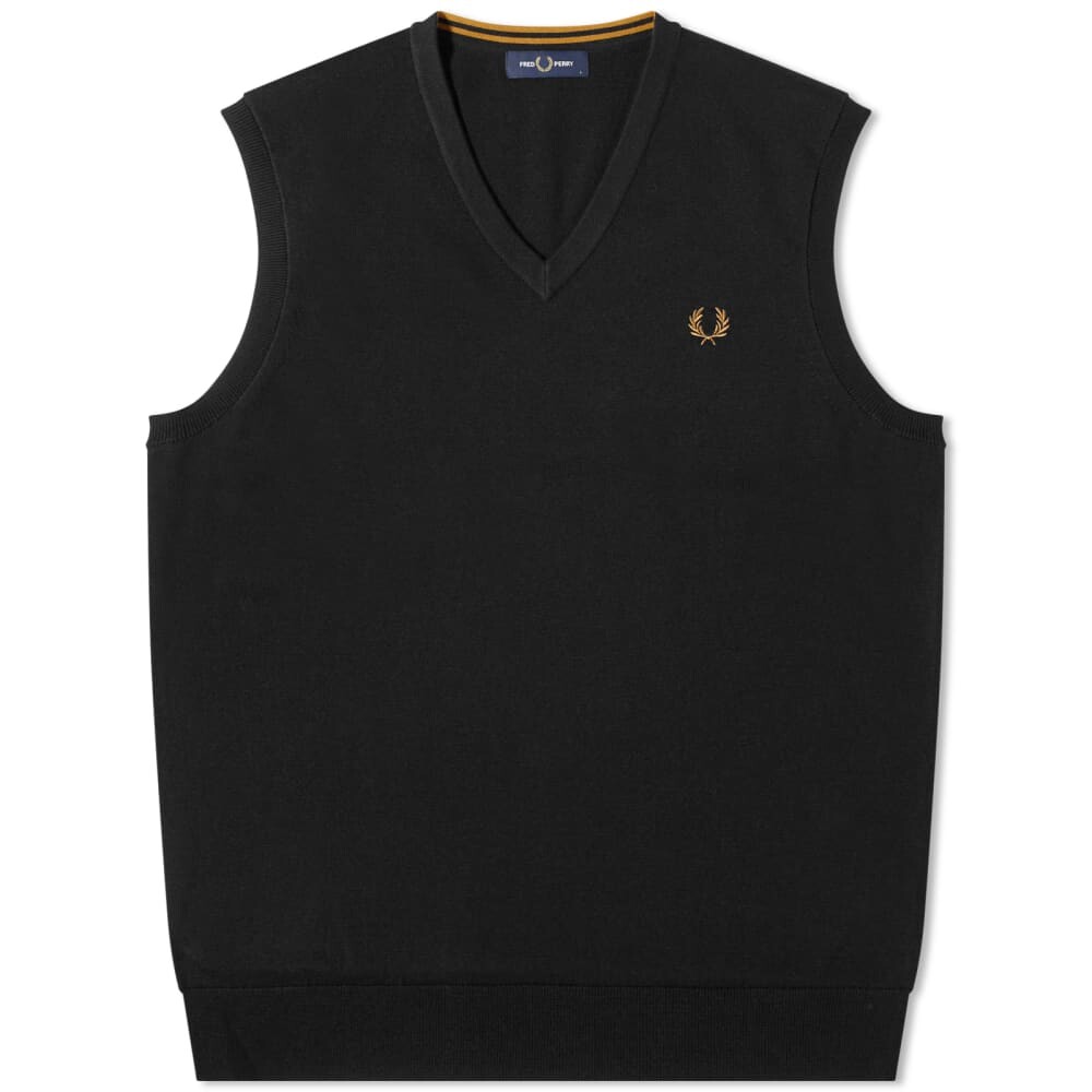 

Вязаный жилет Fred Perry Merino, черный