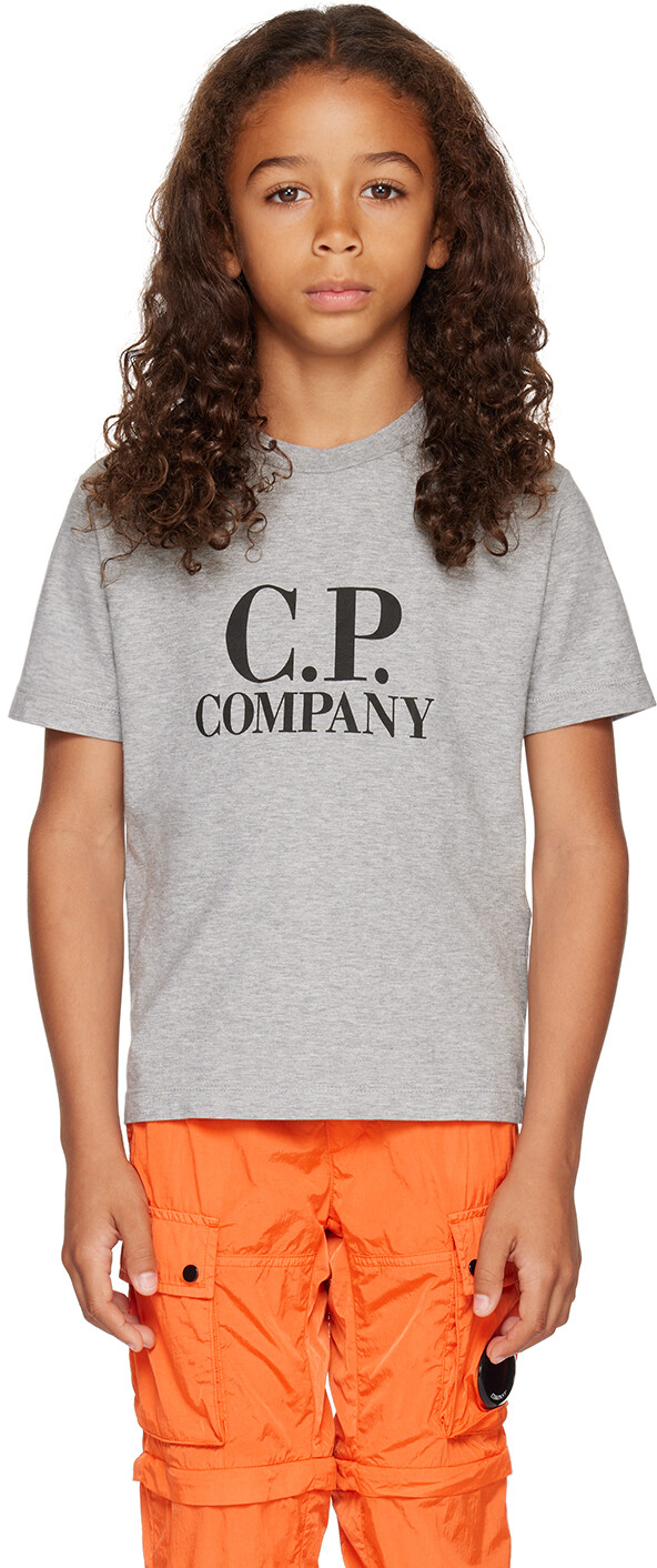

Детская серая футболка с очками C.P. Company Kids, Серый