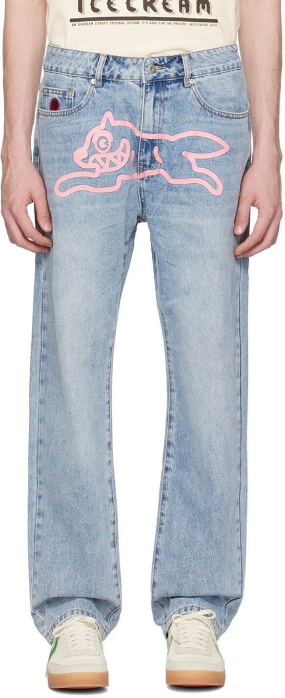 

Синие джинсы для бегущих собак Icecream, цвет Light blue wash