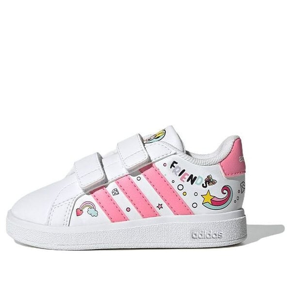 

Кроссовки x minnie mouse grand court с эластичными шнурками и ремешком сверху Adidas, белый