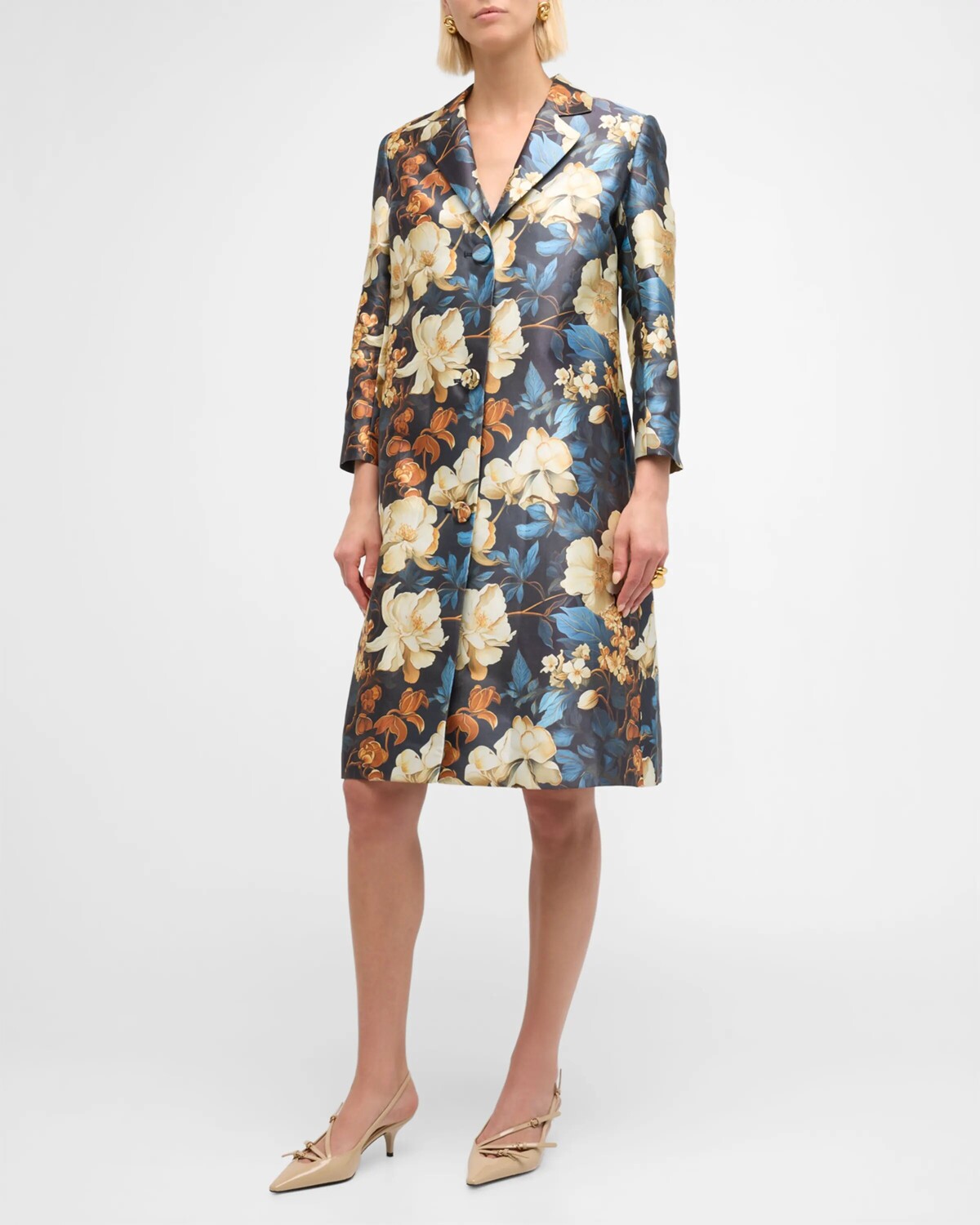 

Пальто Crombie с цветочным принтом на спине Watteau Bach Mai, цвет Small Floral