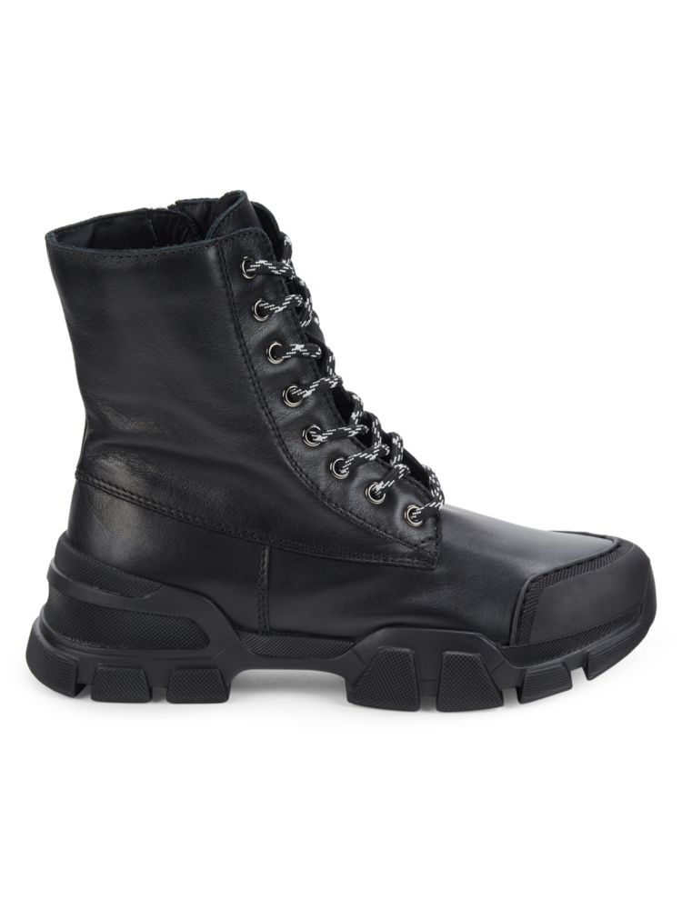 Кожаные армейские ботинки Эльвиры Aquatalia, черный