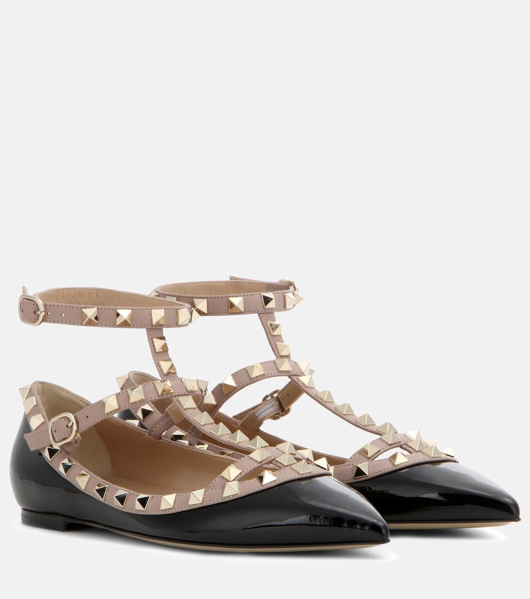

Лакированные балетки Valentino Garavani Rockstud Valentino Garavani, черный