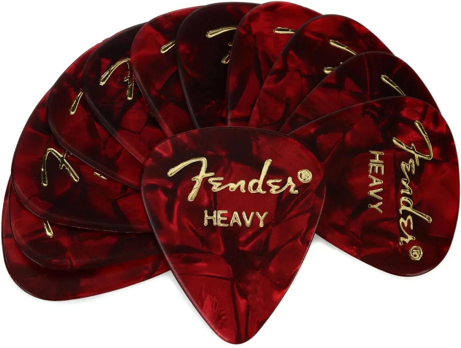 

Целлулоидные медиаторы Fender 351 Shape Premium — тяжелый красный, 12 шт.