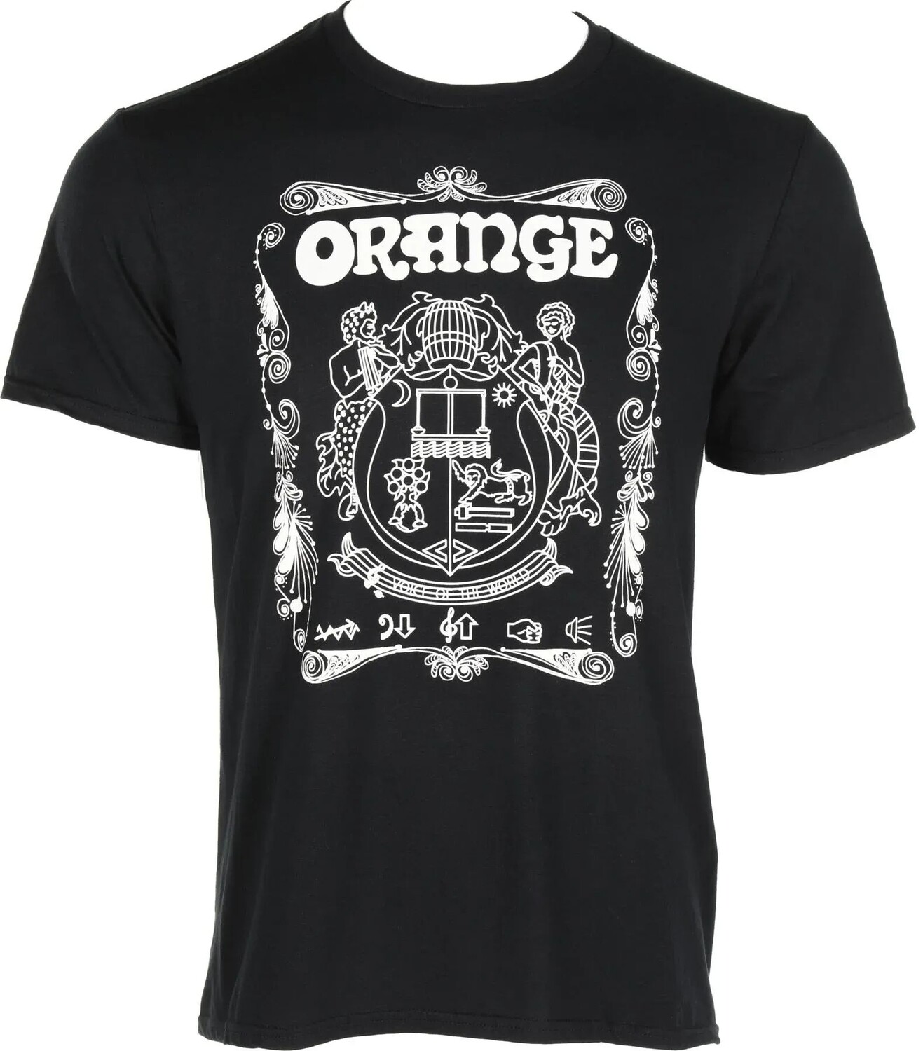 

Футболка с логотипом Orange Crest — большая, черная, Черный
