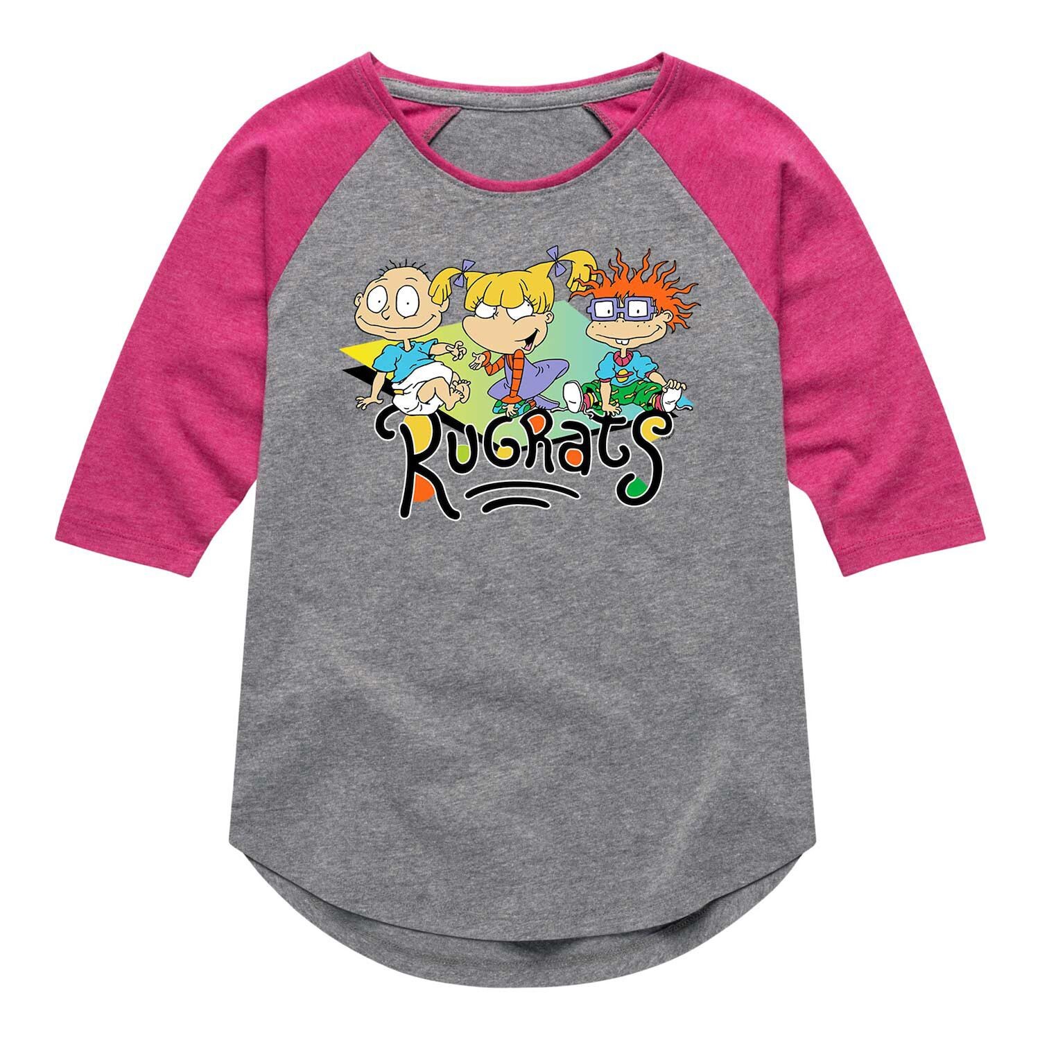 

Футболка Rugrats Love с рисунком реглан для девочек 7–16 лет Nickelodeon