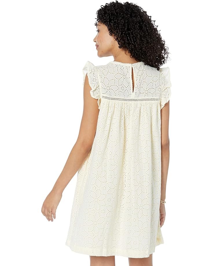 Платье Madewell Eyelet Ruffle-Sleeve Mini Dress, цвет Lighthouse