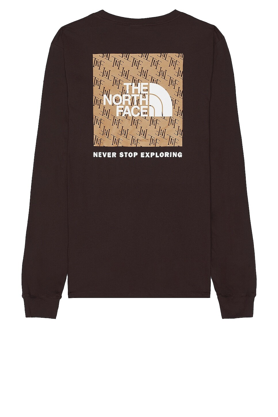 

Футболка The North Face Long Sleeve Box Nse, цвет Coal Brown & Monogram