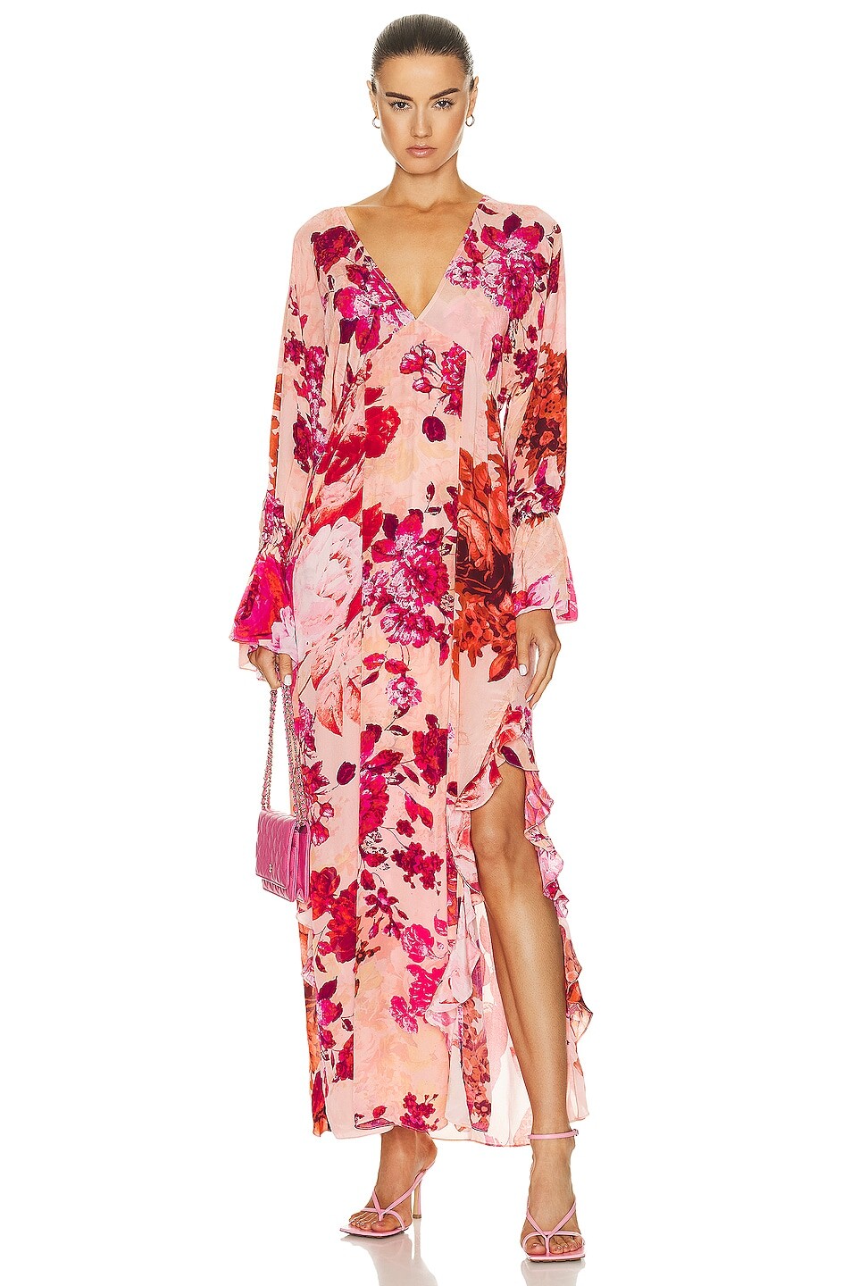 

Платье Hemant And Nandita Dali Kaftan, розовый