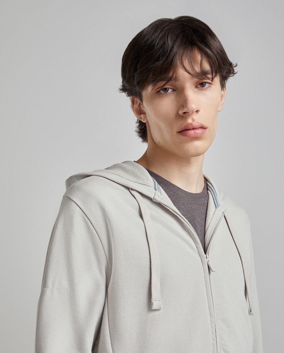 

Мужская однотонная плюшевая толстовка с капюшоном Easy Wear, серый