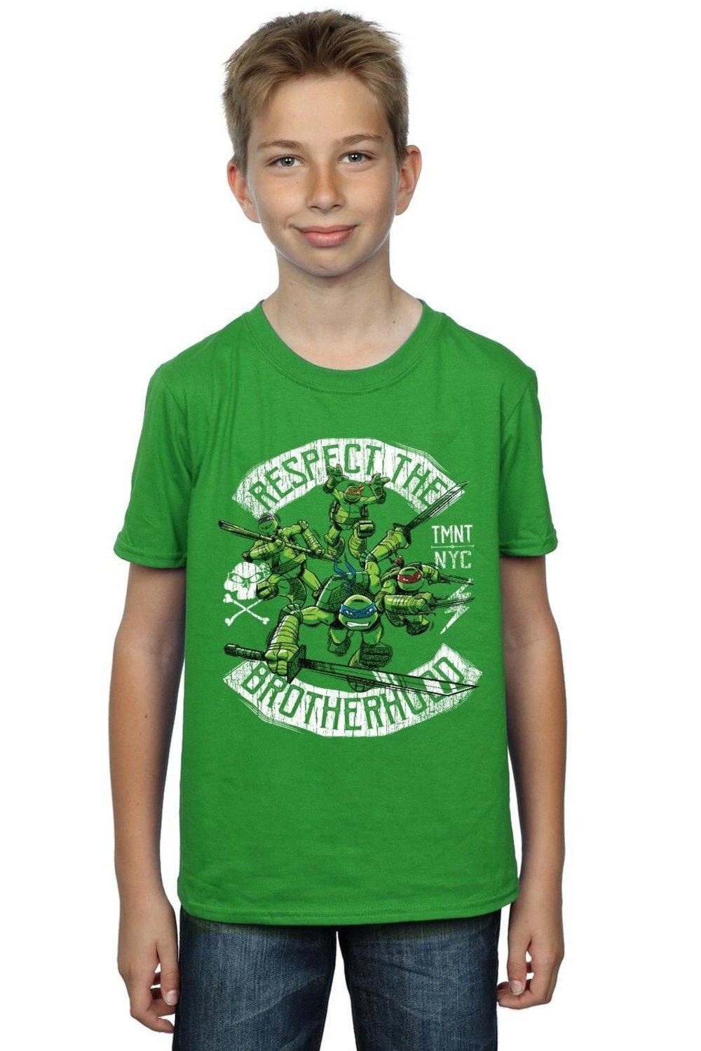 Футболка «Уважай Братство» TMNT, зеленый