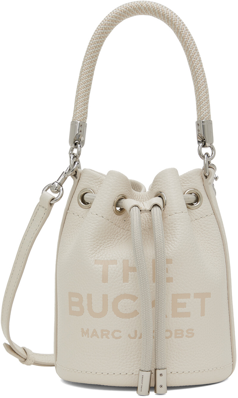 

Белая кожаная сумка Mini Bucket Marc Jacobs