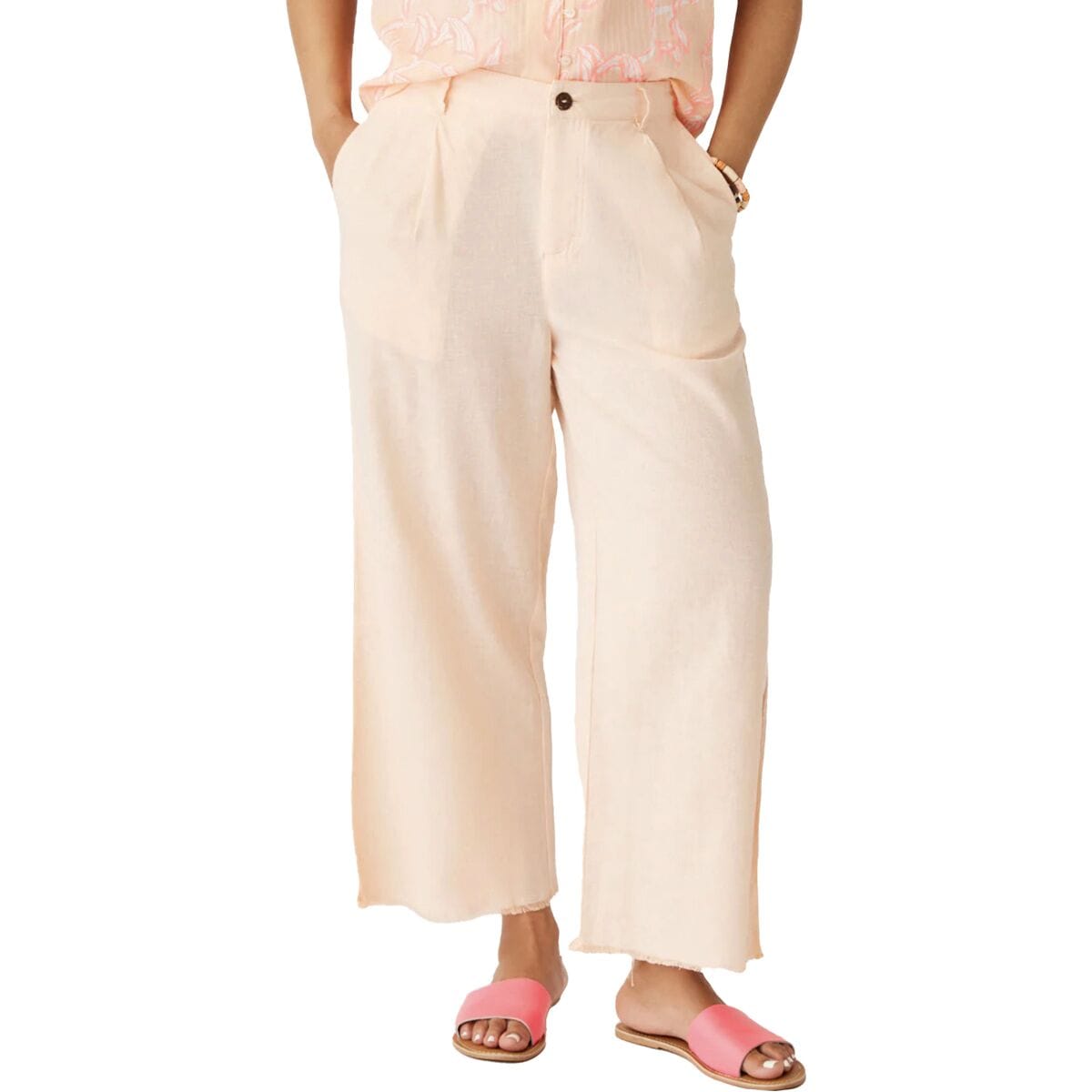 Льняные брюки suki Carve Designs, цвет peach chambray