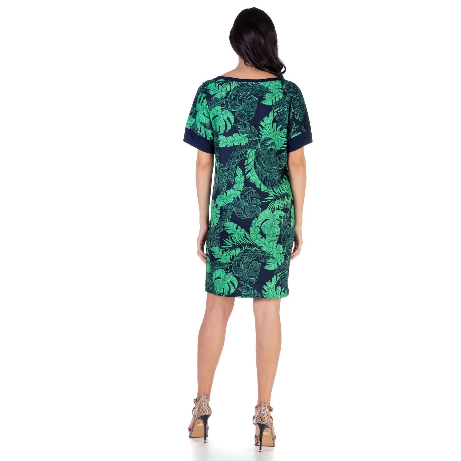 

Женское платье-рубашка свободного кроя длиной до колена 24Seven Comfort Apparel Tie Dye 24Seven Comfort Apparel