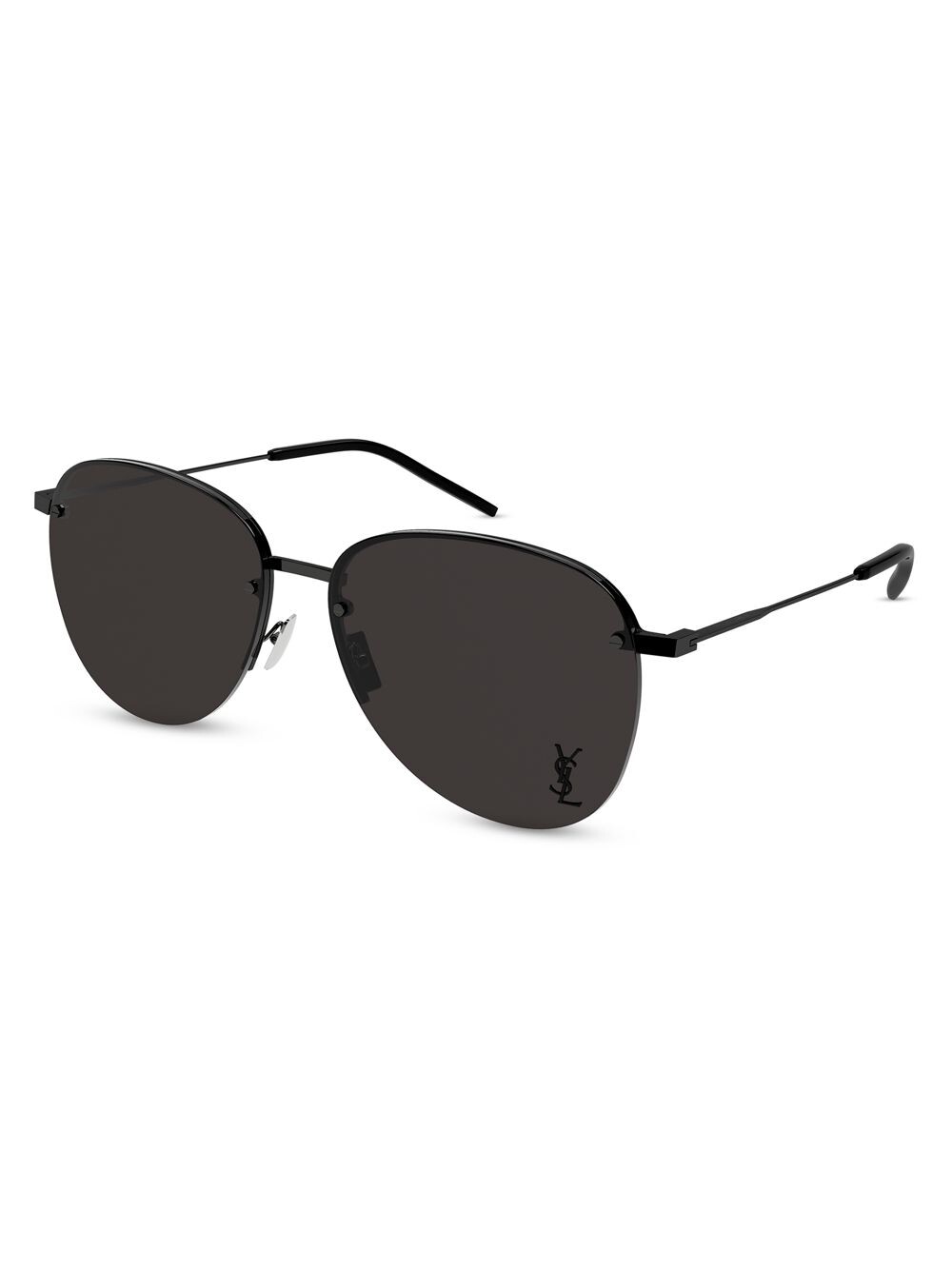 

Металлические солнцезащитные очки Navigator 61MM Saint Laurent, черный