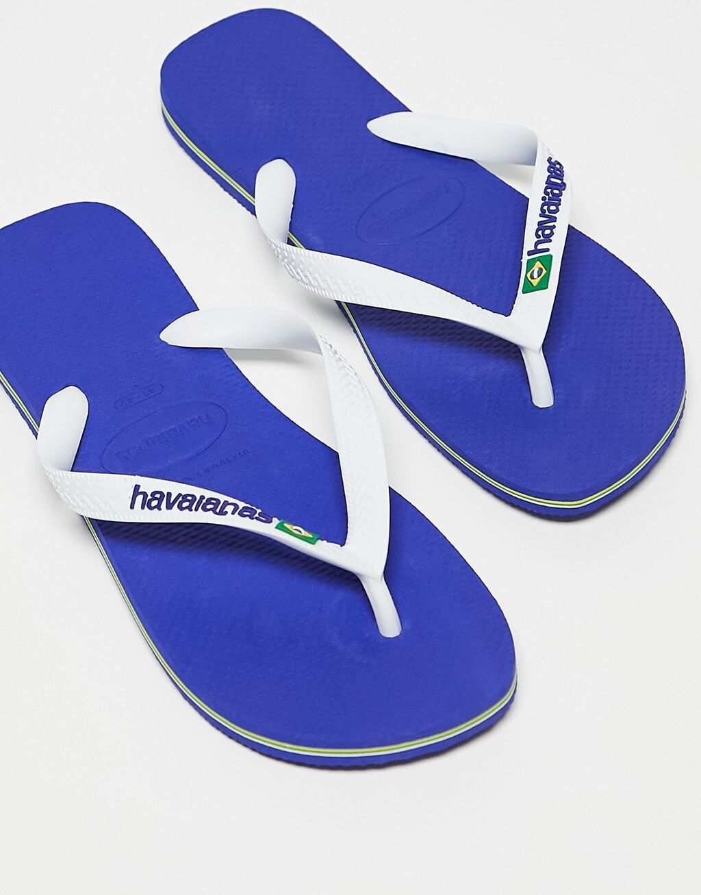 

Синие и белые шлепанцы с логотипом Havaianas Brasil