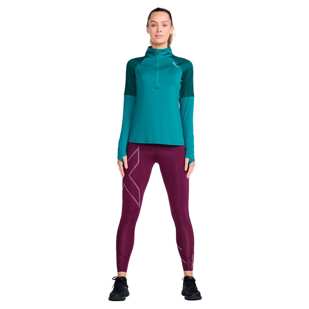 

Футболка 2XU Light Speed Half Zip, зеленый