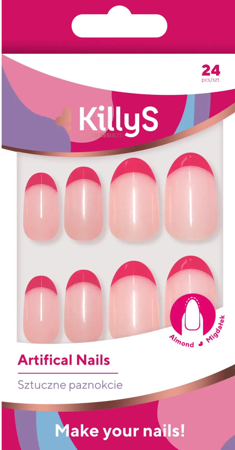 

Искусственные ногти Killys Pink French, 24 шт/1 упаковка