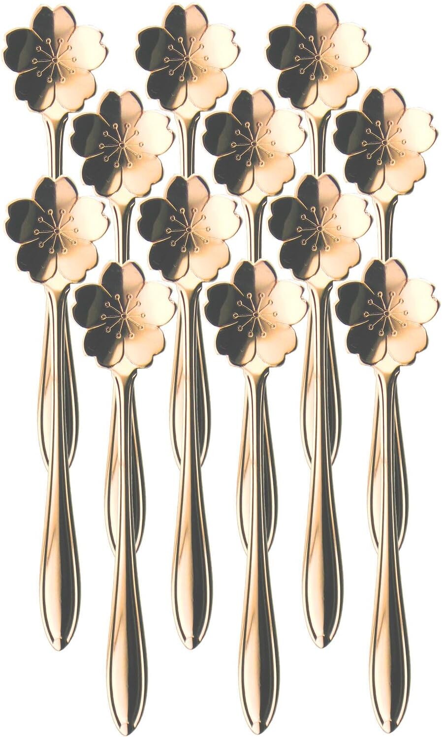 

Кофейные ложки Tsubamesanjo Flower, розовое золото, сакура, набор из 12 предметов, производство Япония Nagao, Tsubame Sanjo Pink Gold