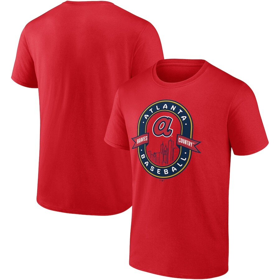 

Футболка с коротким рукавом Fanatics Branded Atlanta Braves, красный