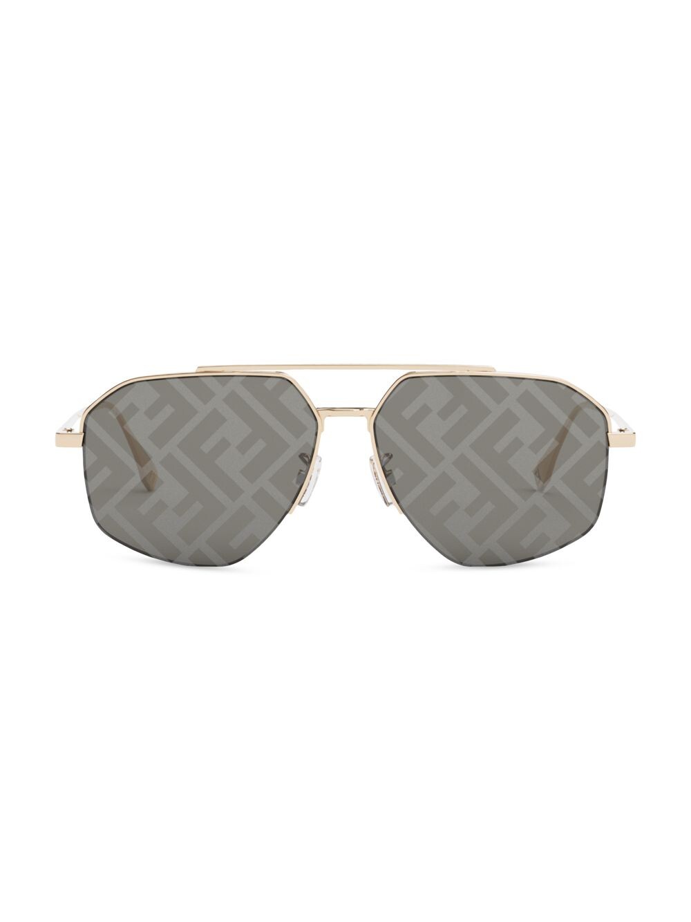 

Дорожные солнцезащитные очки с логотипом FF 56MM Fendi, серебряный