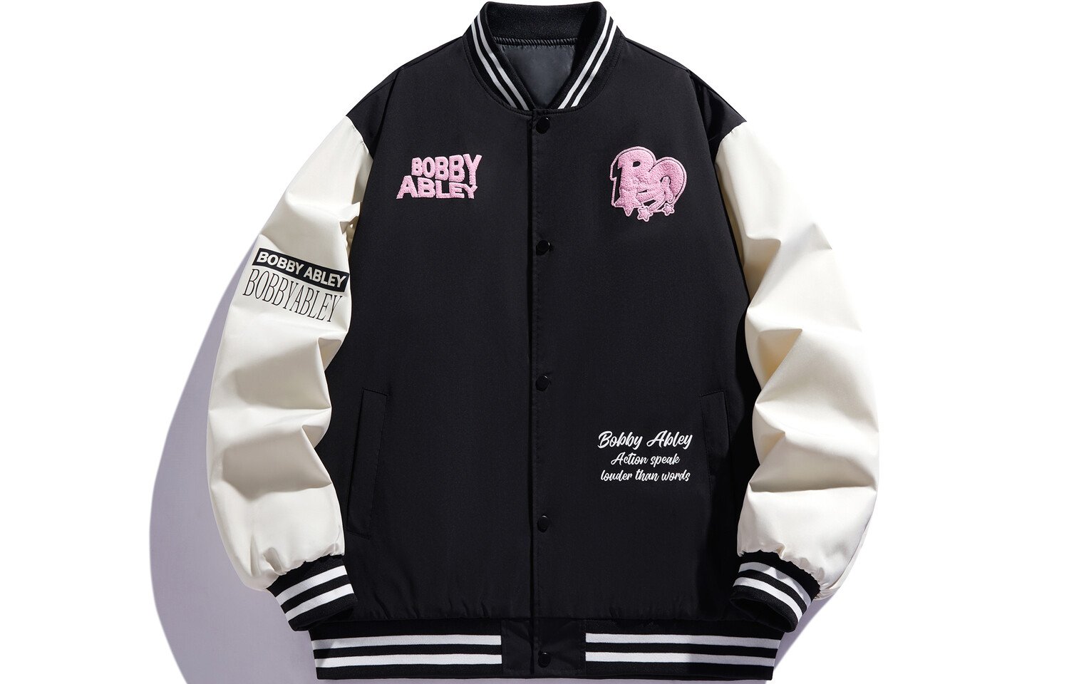 

Бейсбольная куртка унисекс BOBBY ABLEY, Черный