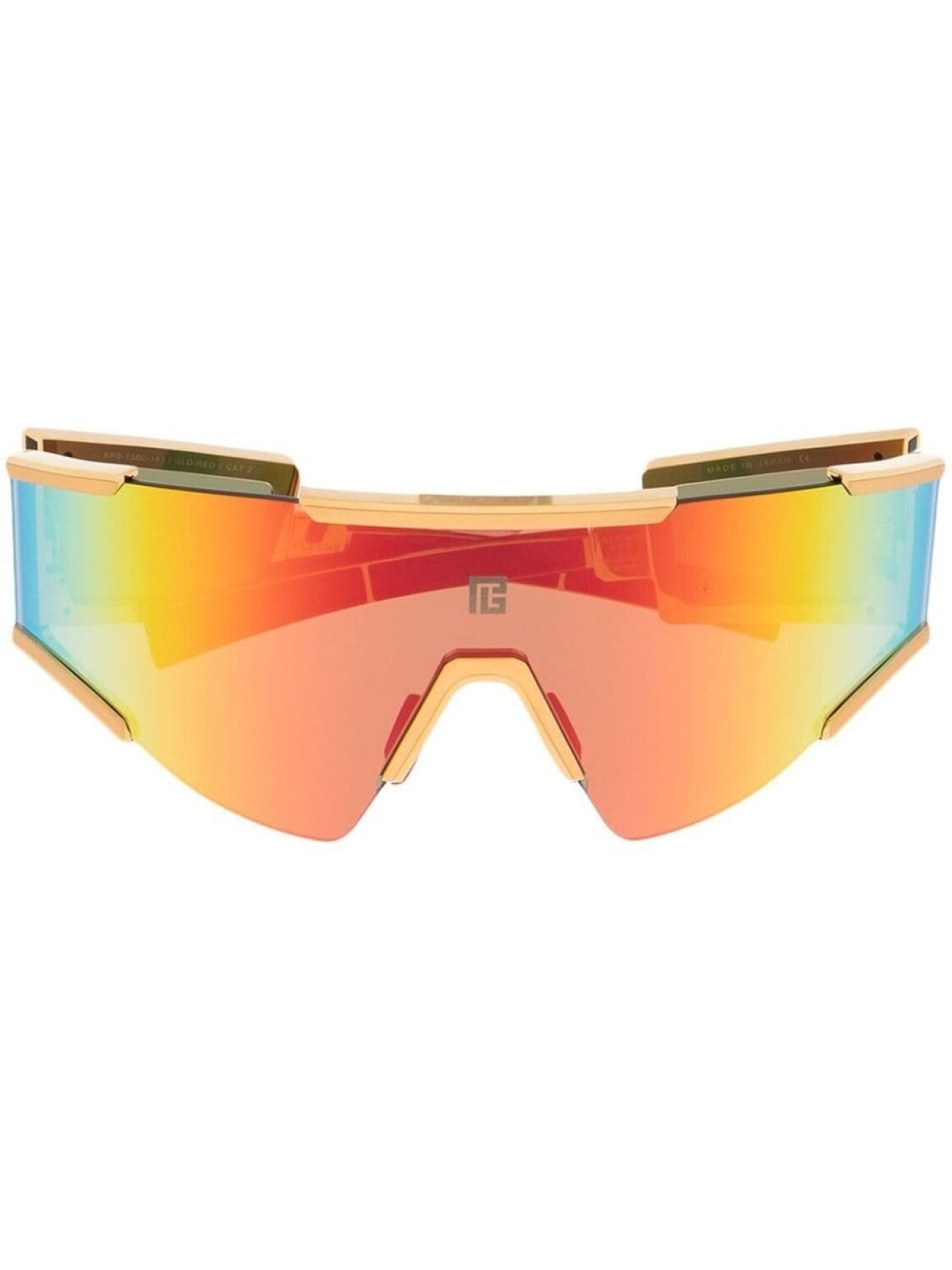 

Balmain Eyewear солнцезащитные очки с принтом на линзах, золотистый