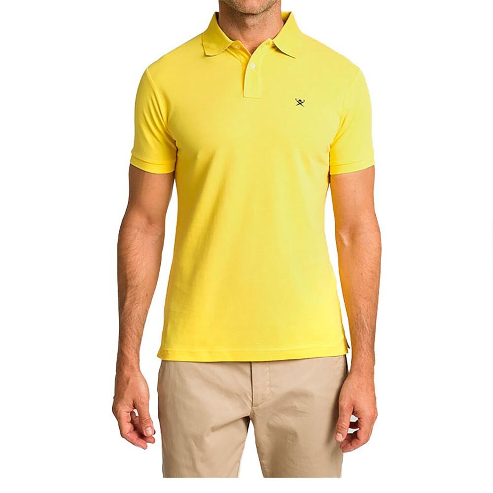 

Поло с коротким рукавом Hackett Slim Fit Logo, желтый