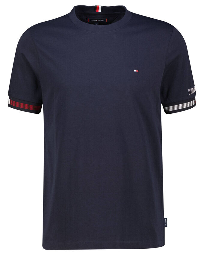 

Манжеты с флагом на футболке Tommy Hilfiger, синий