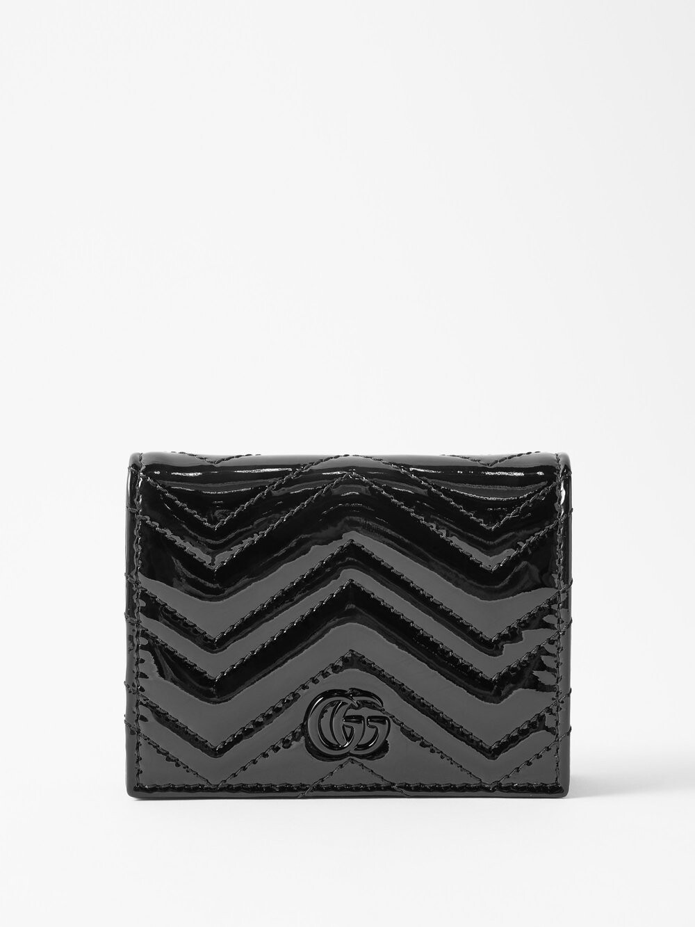 

Кошелек из лакированной кожи gg-marmont Gucci, черный