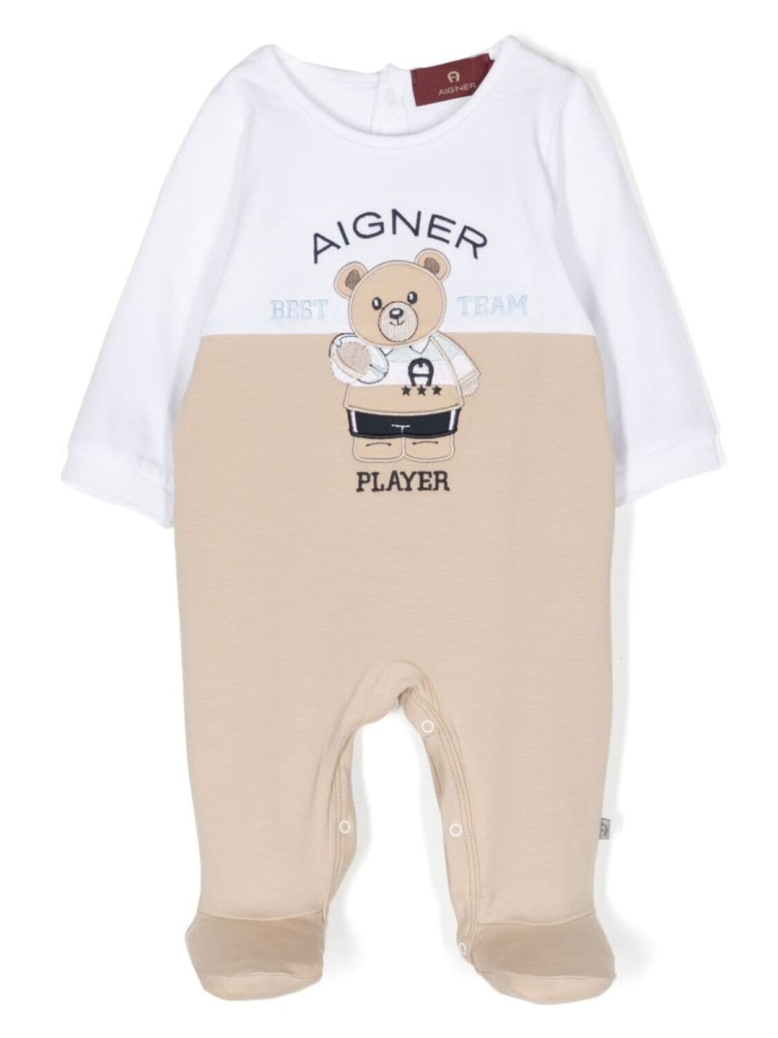 

Aigner Kids ромпер с принтом, коричневый