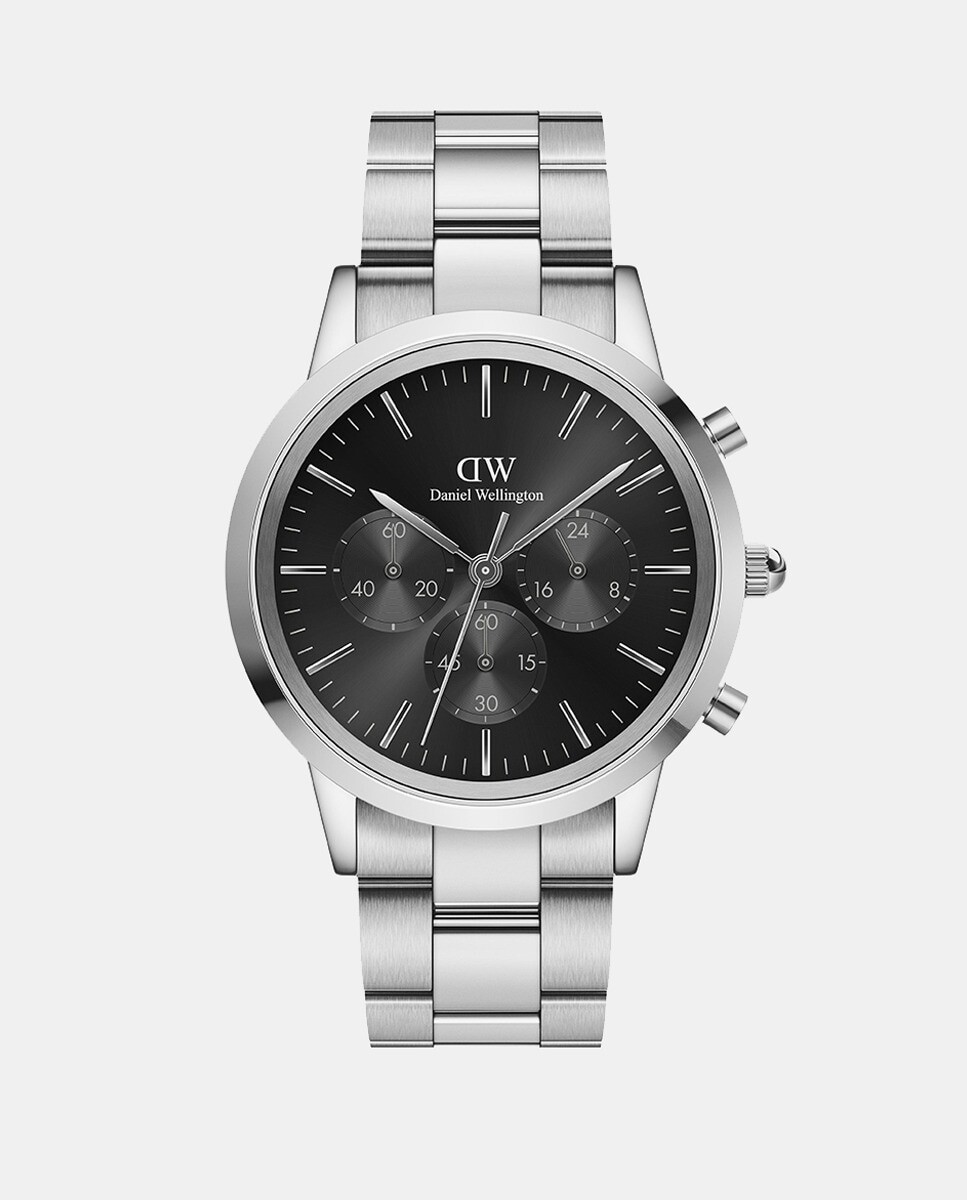 

Мужские стальные часы Iconic Chronograph Link DW00100645 Daniel Wellington, серебро