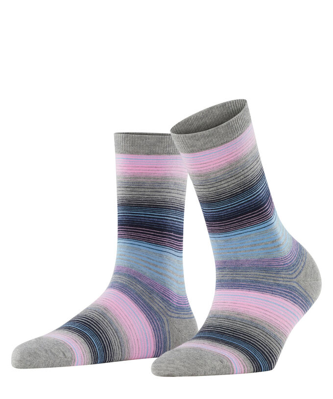 Носки в полоску Burlington, серый асимметричные носки в полоску