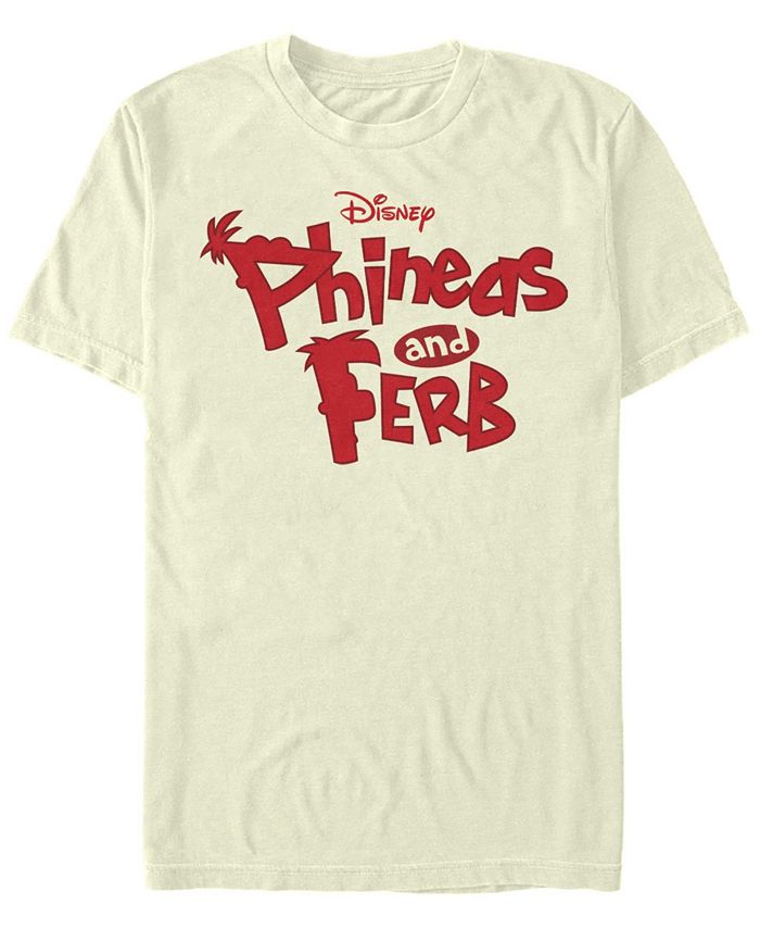Мужская футболка с коротким рукавом и логотипом Phineas and Ferb Fifth Sun, тан/бежевый