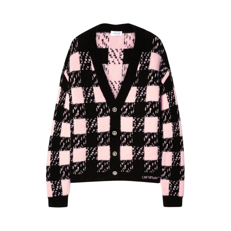 

Кардиган Off-White Vichy Cardigan, цвет Black/Cloud Pink
