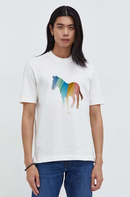 

Хлопковая футболка PS Paul Smith, бежевый