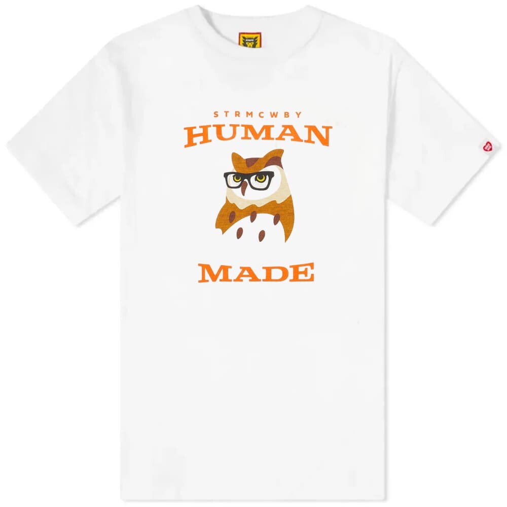 Футболка в очках с изображением совы Human Made, белый