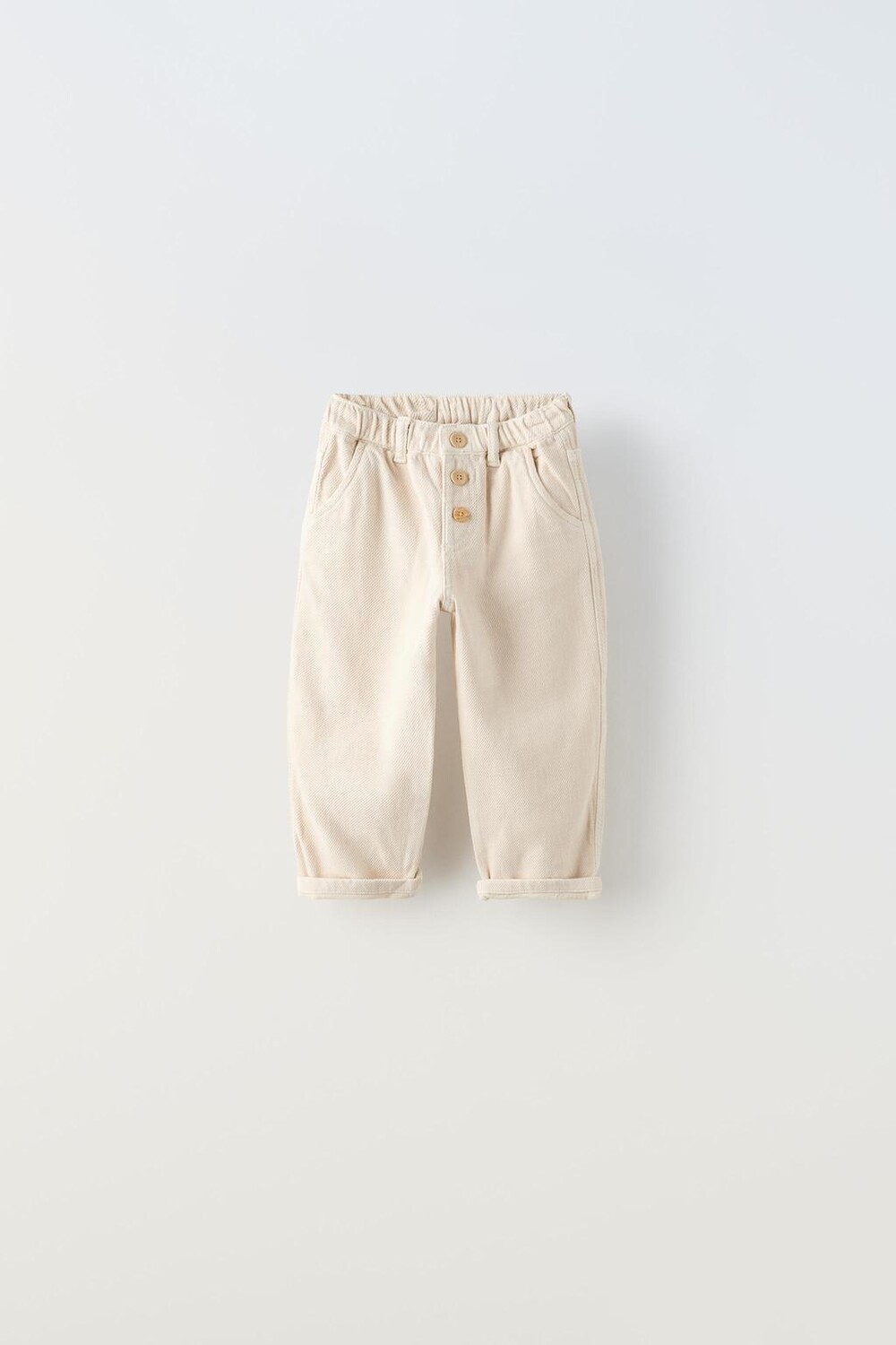 

Супер мягкие брюки на пуговицах ZARA, экрю