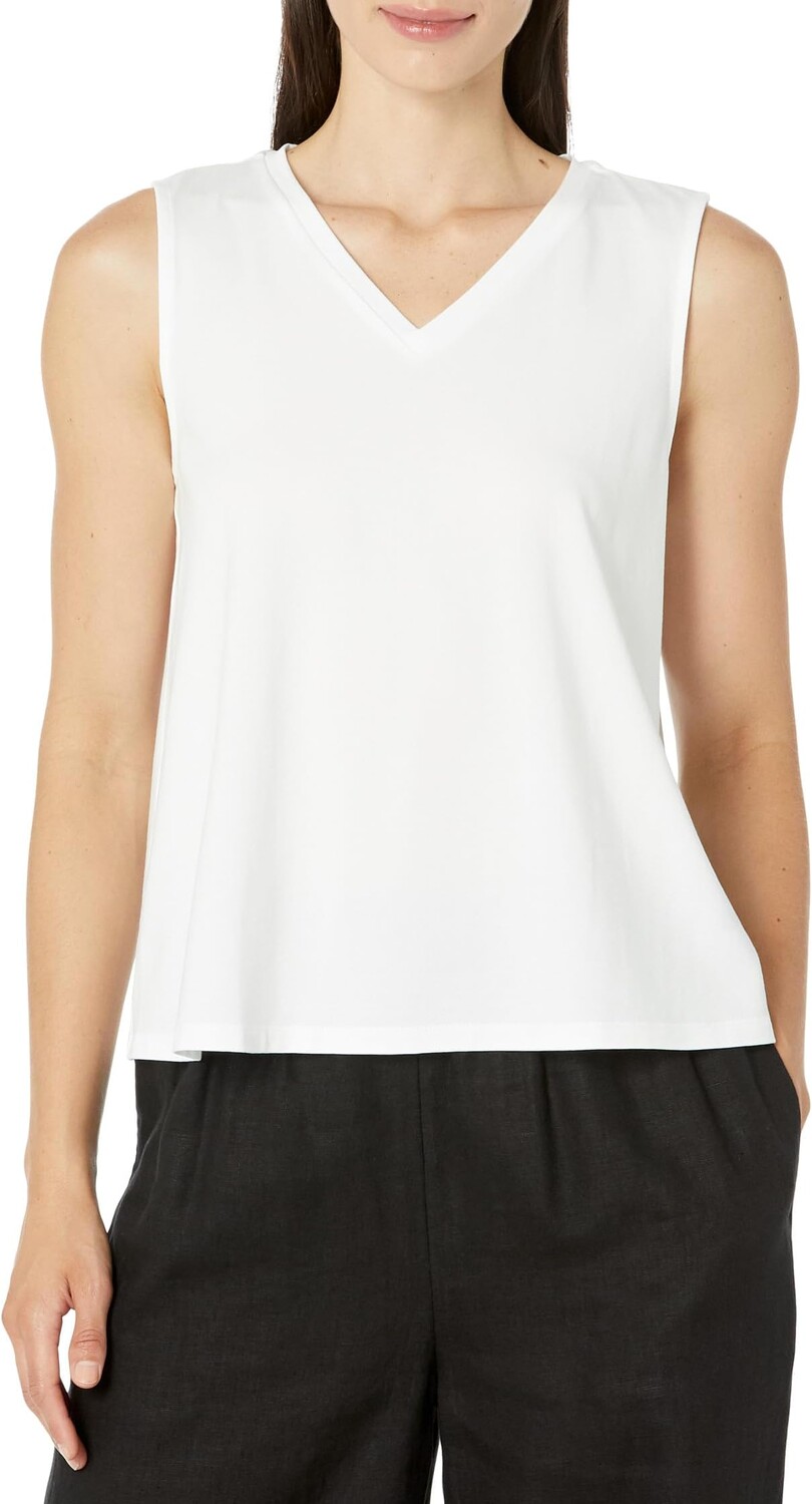 

Майка V-Neck Tank Eileen Fisher, белый
