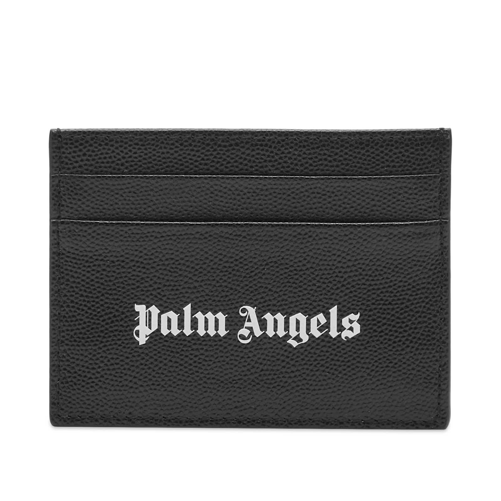 Картхолдер Palm Angels Logo, черный визитница с черным логотипом palm angels цвет black optical white