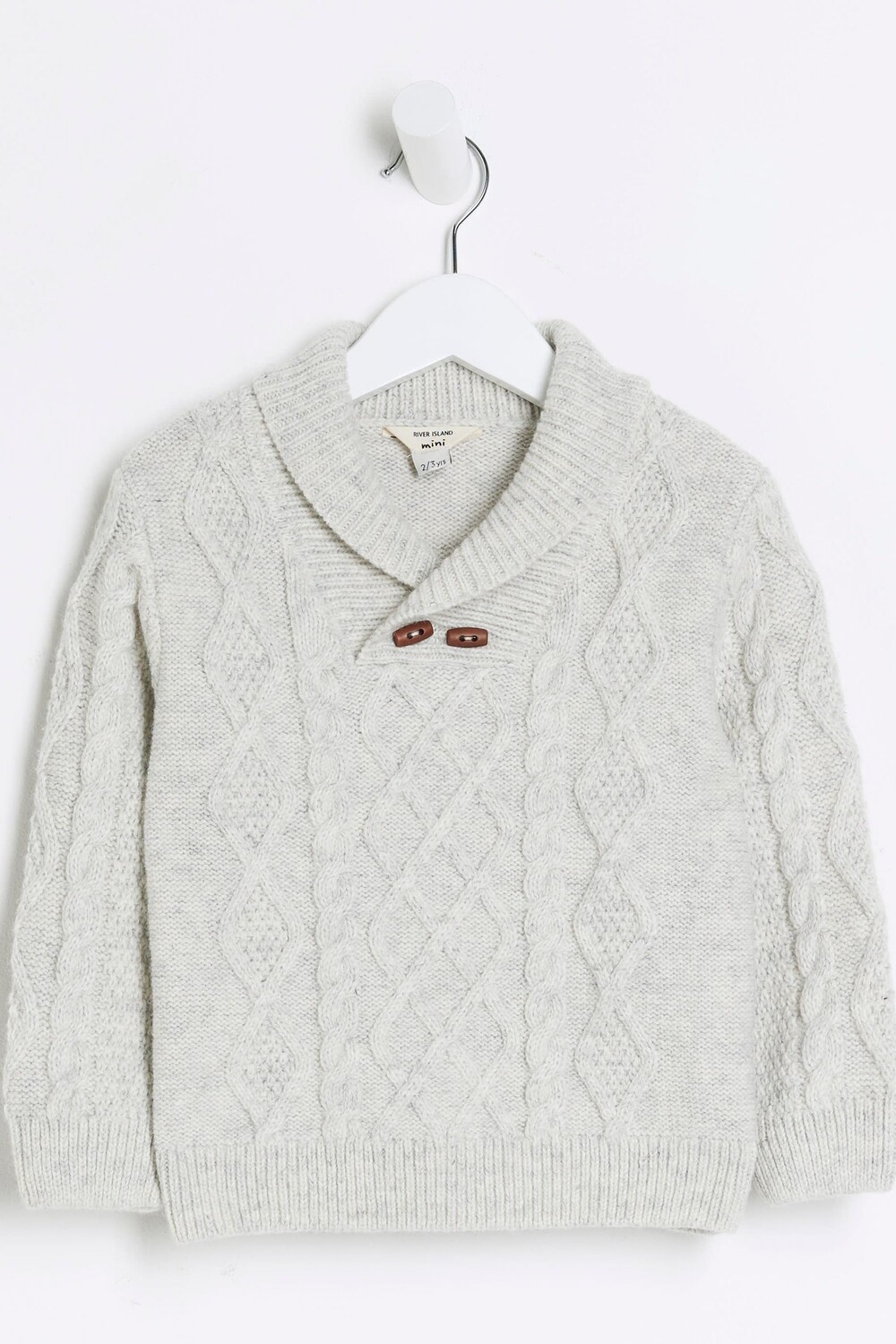 

Джемпер-Шалька с косой River Island, серый
