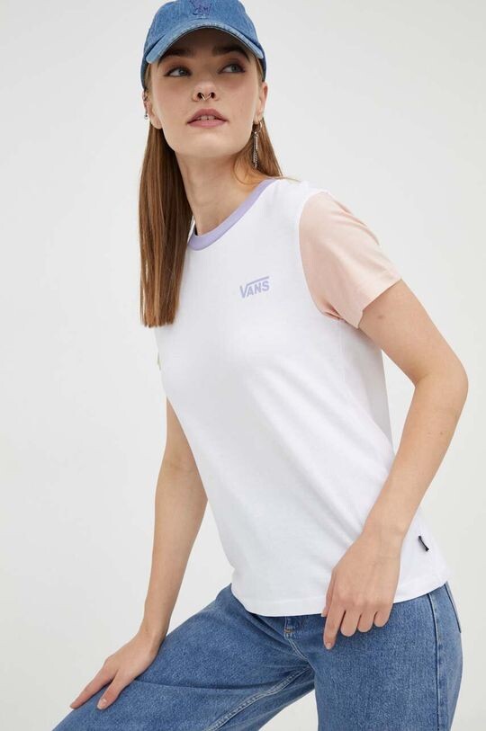 

Хлопковая футболка Vans, белый