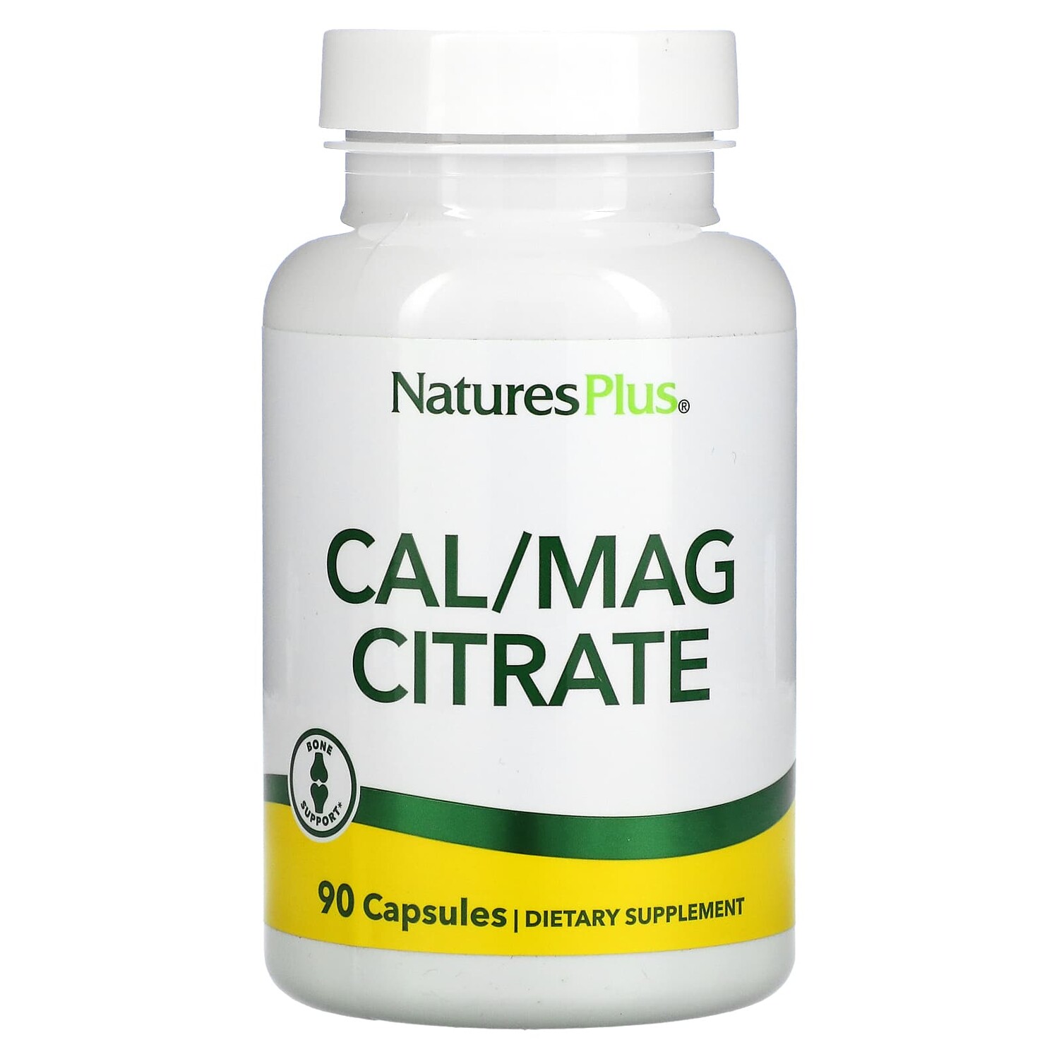 

Цитрат магния и кальция, 90 вегетарианских капсул, NaturesPlus