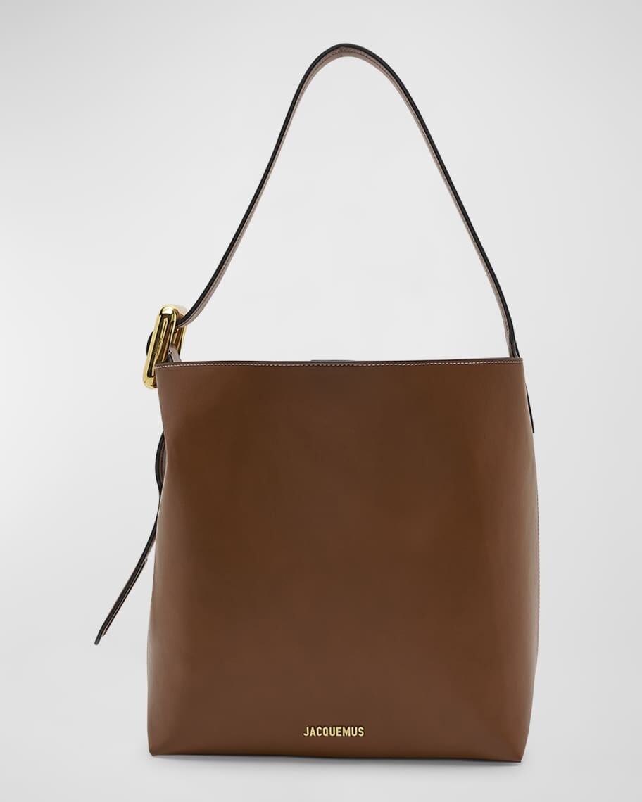 

Кожаная большая сумка Le Regalo с пряжкой Jacquemus