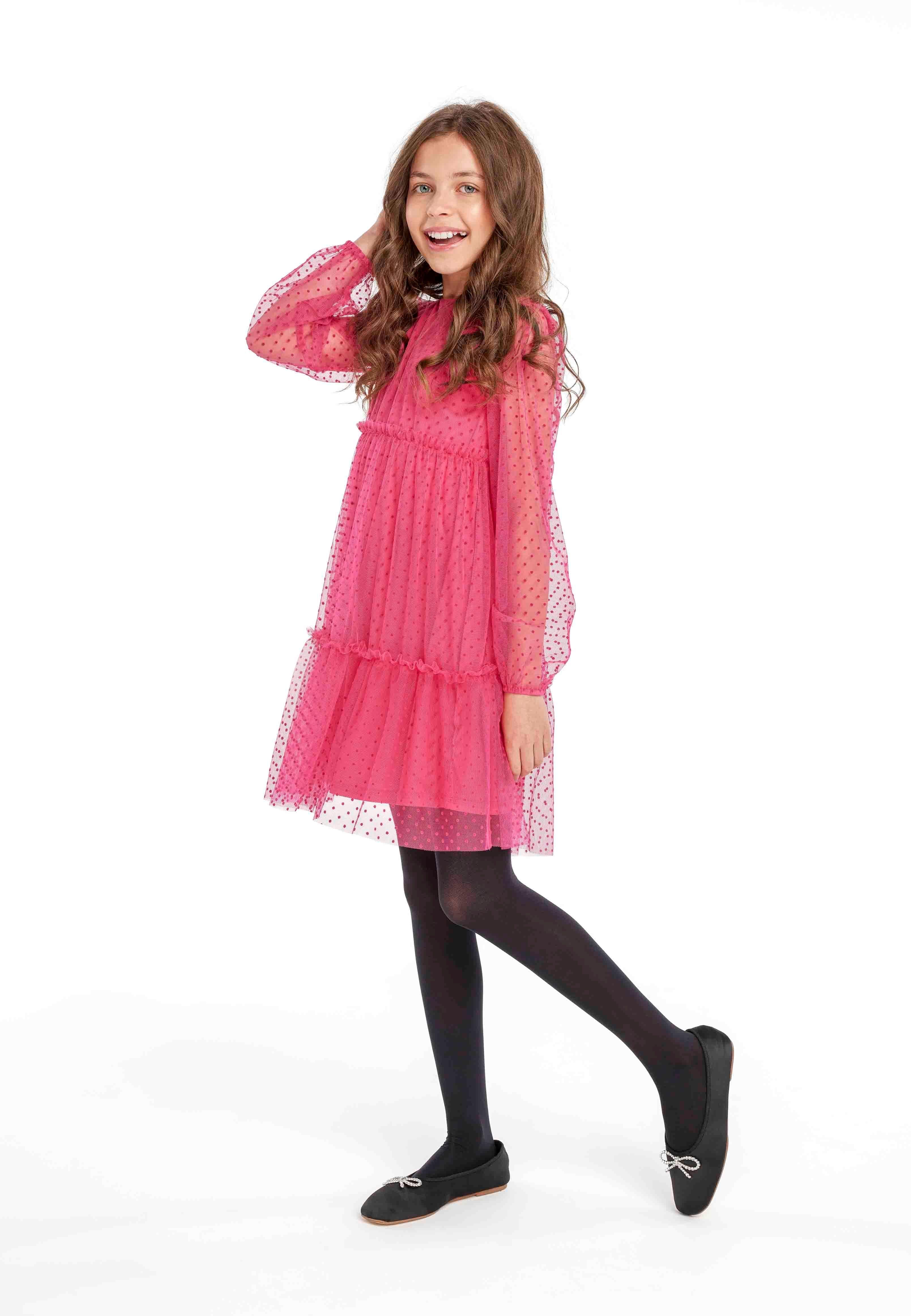 Вечернее платье с флоковым принтом Minoti, розовый