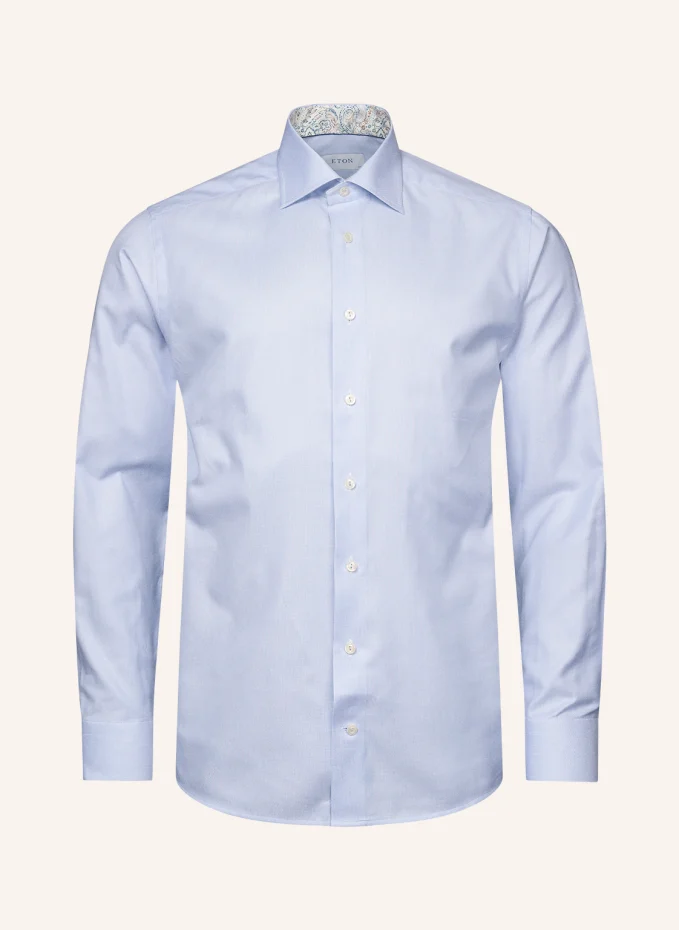 Рубашка современного кроя из хлопкового тенселя Eton, синий