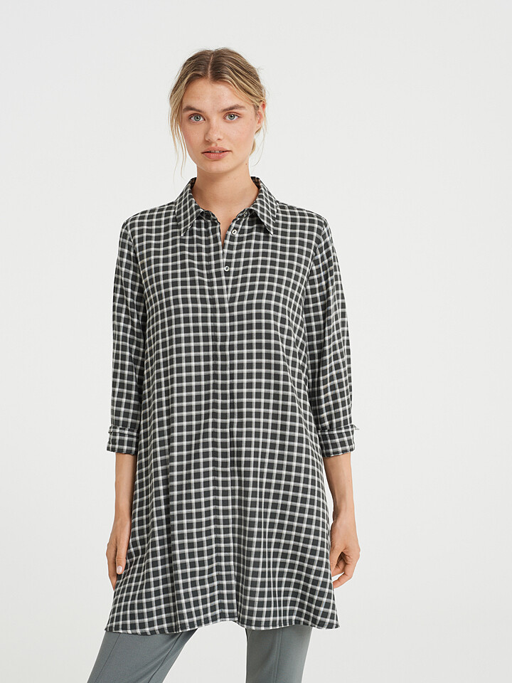 

Туника OPUS Fauta check, цвет Khaki/Weiß