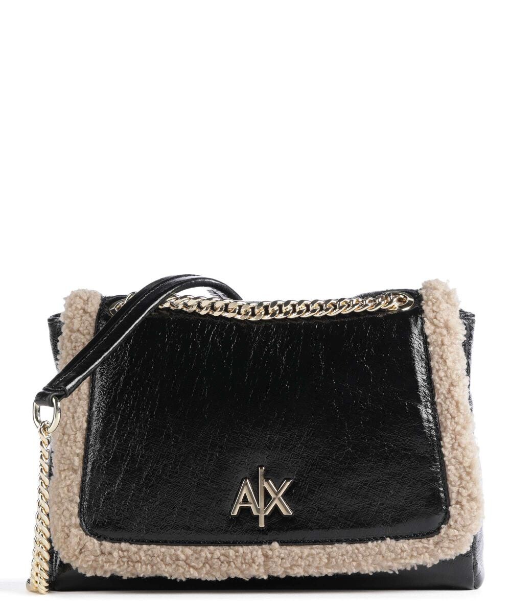 

Сумка через плечо искусственная кожа, искусственный мех Armani Exchange, черный